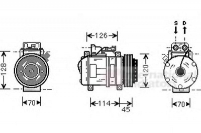 VAN WEZEL 3000k278 -  Компрессор, кондиционер
